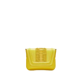 Fabiana braided canary clutch