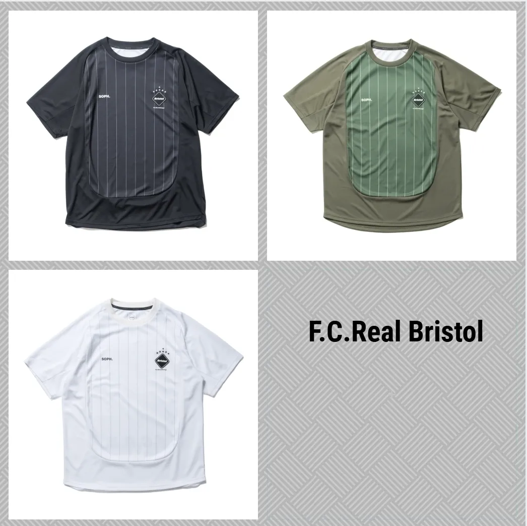 F.C.Real Bristol  |Crew Neck Unisex Street Style Plain Short Sleeves Logo