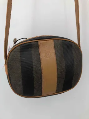 FENDI Tan Brown Leather Pre Loved Crossbody Purse