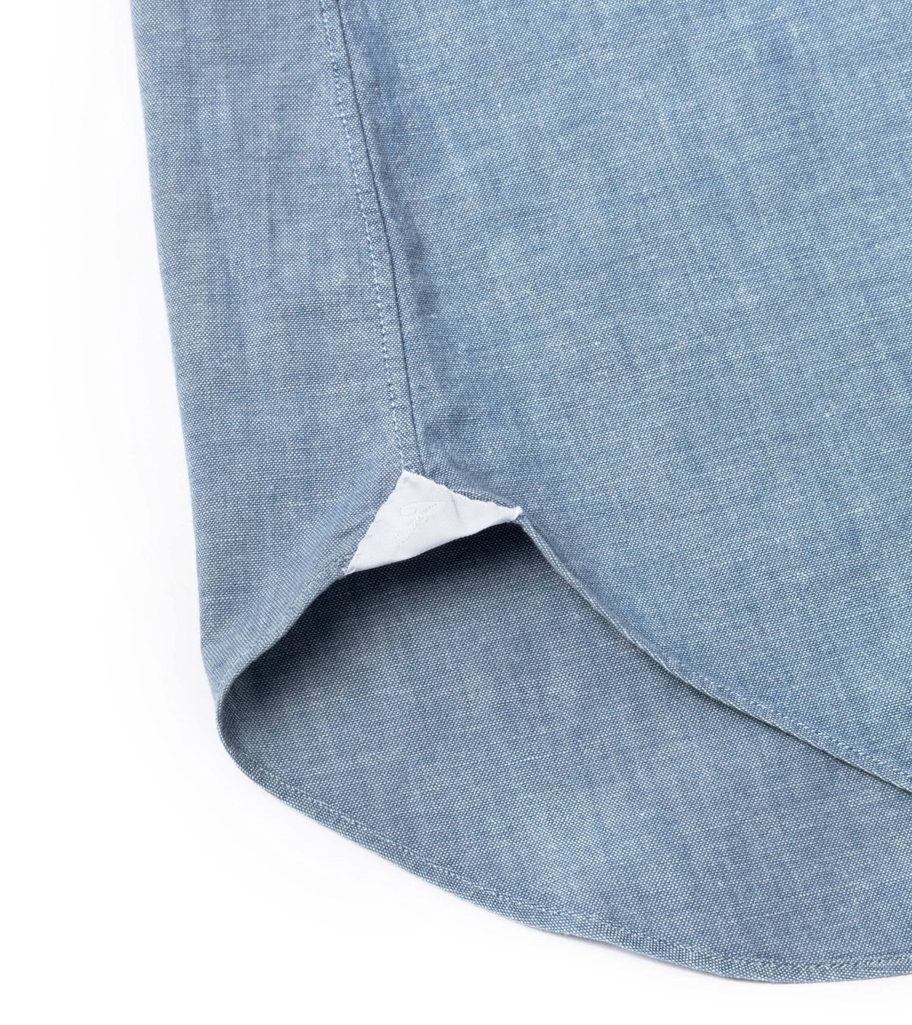 Finamore Gaeta Classic Cotton Luigi Sport Shirt: Chambray