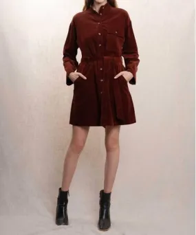 FRNCH Cloelia Dress In Bordeaux