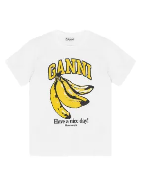 Ganni Basic Jersey Banana Relaxed T-Shirt T3861