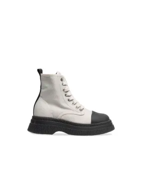 GANNI BOOTS CREEPERS EGRET