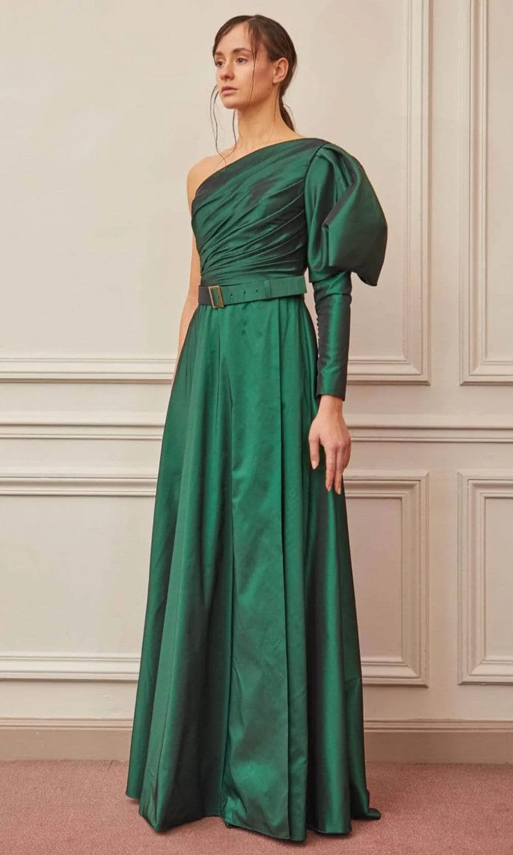 Gatti Nolli Couture OP-5370 - One Sleeved Draped Evening Gown