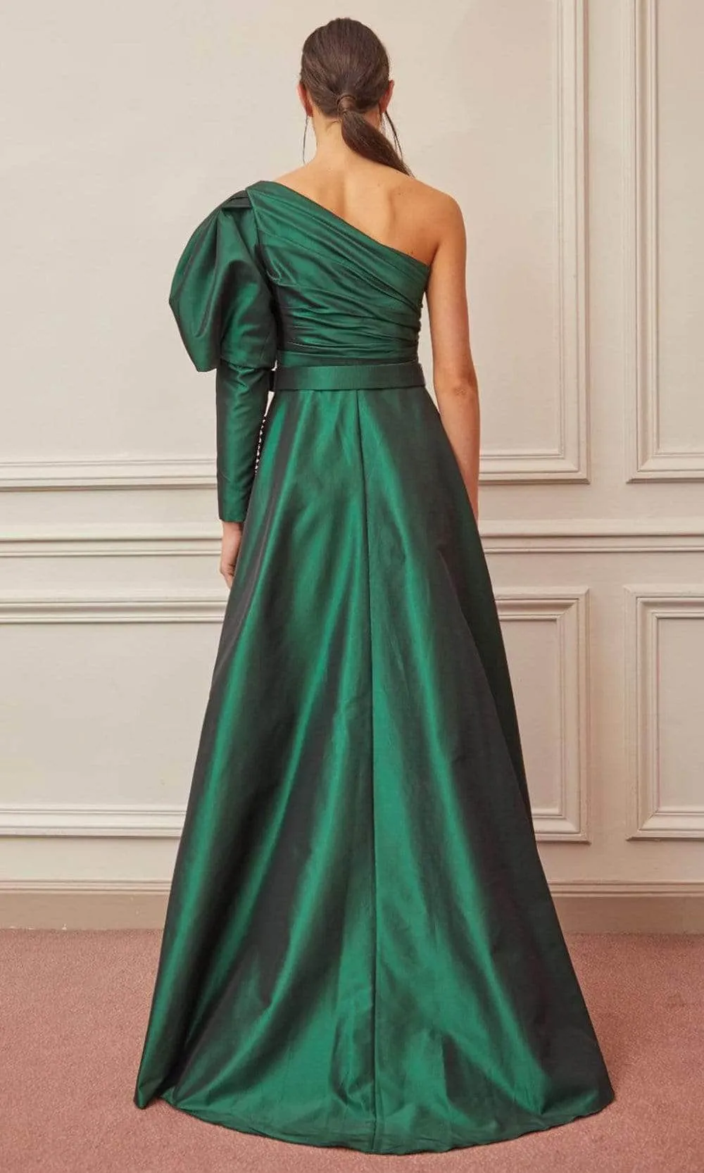 Gatti Nolli Couture OP-5370 - One Sleeved Draped Evening Gown