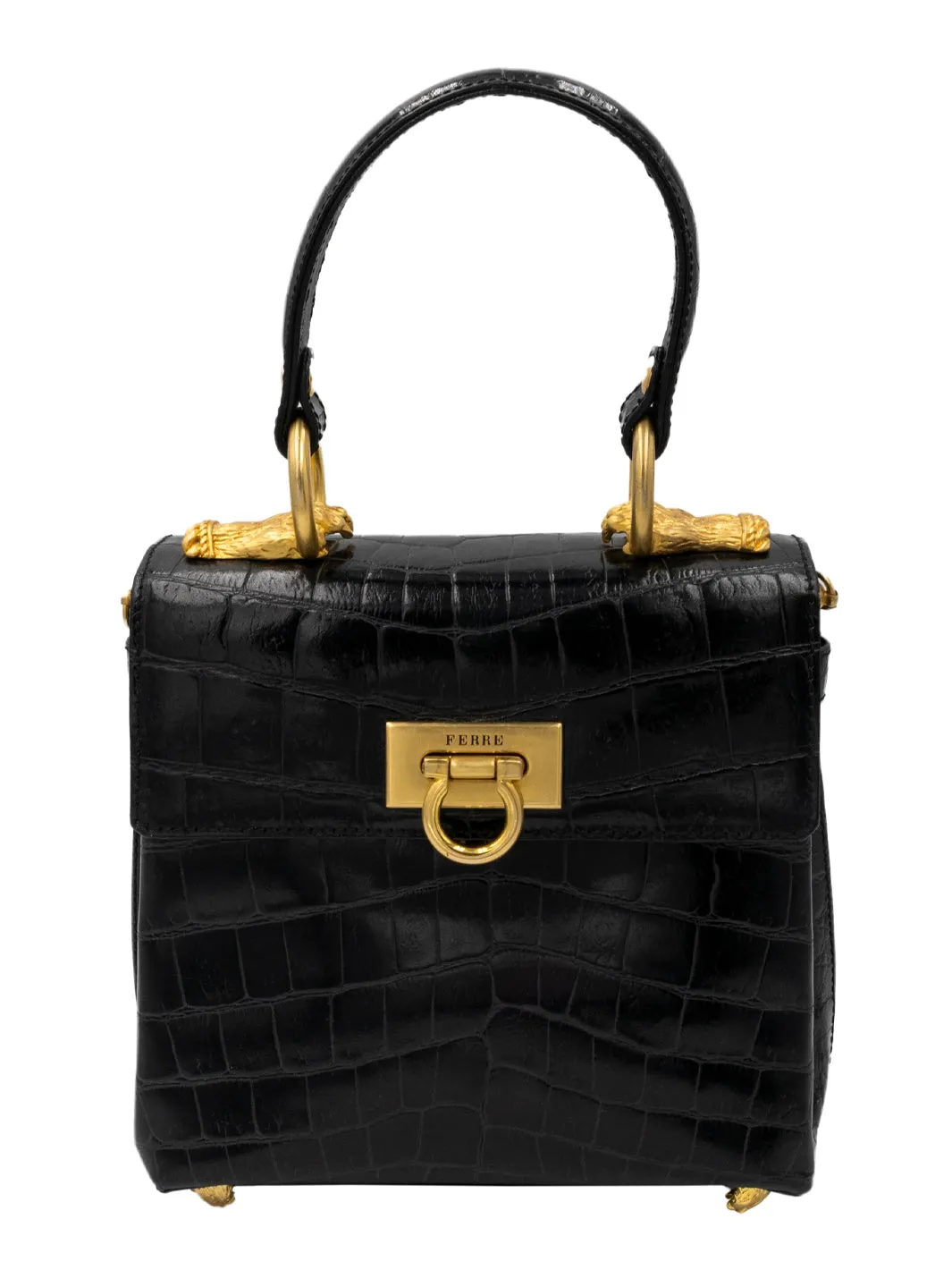 Gianfranco Ferré Black handbag with claw foot