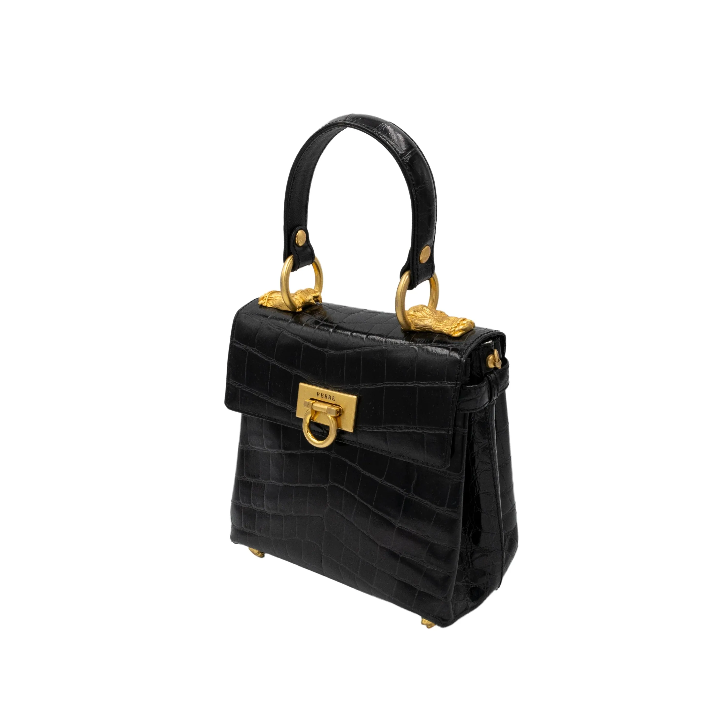 Gianfranco Ferré Black handbag with claw foot