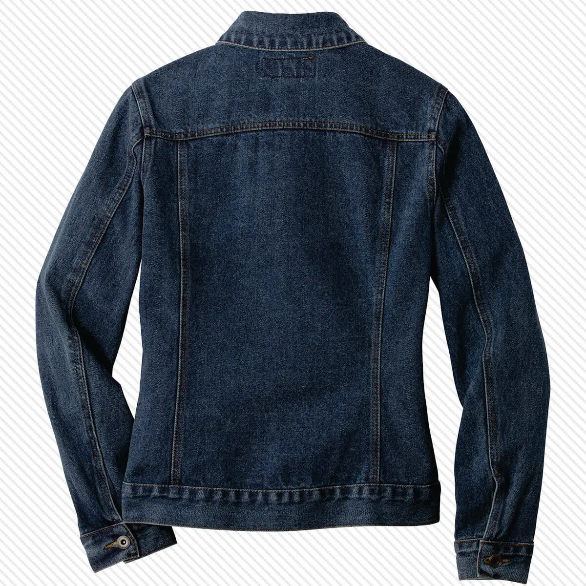 Greek Stonewashed Indigo Denim Jacket, Printed Organization Name - Port Authority J7620 - DTG