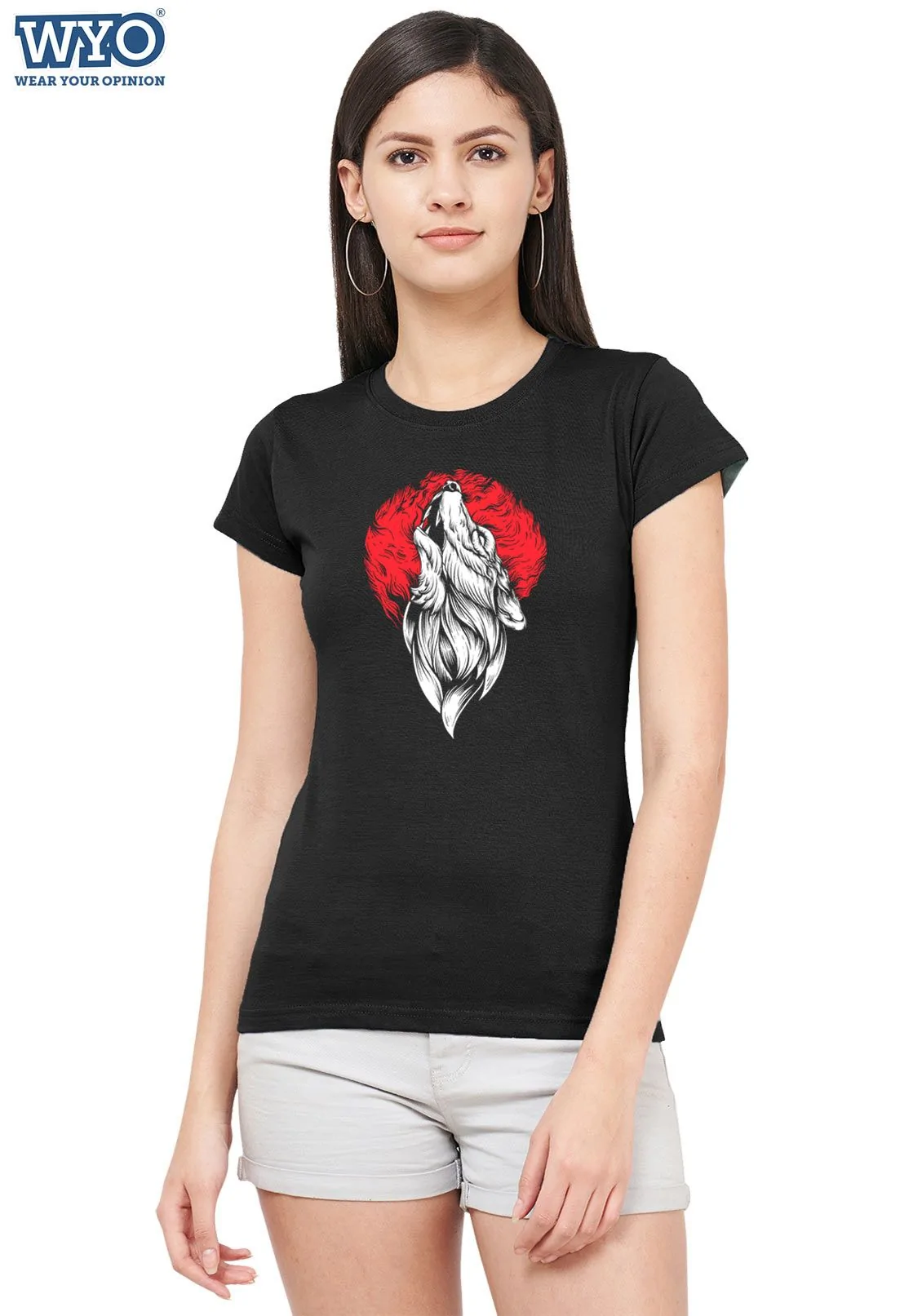 Hauling Wolf Glow Women T-Shirt