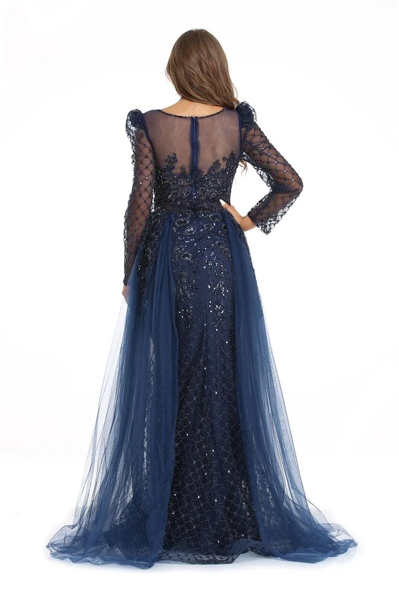 High Couture NR2240 Long Sleeve Formal Evening Prom Gown