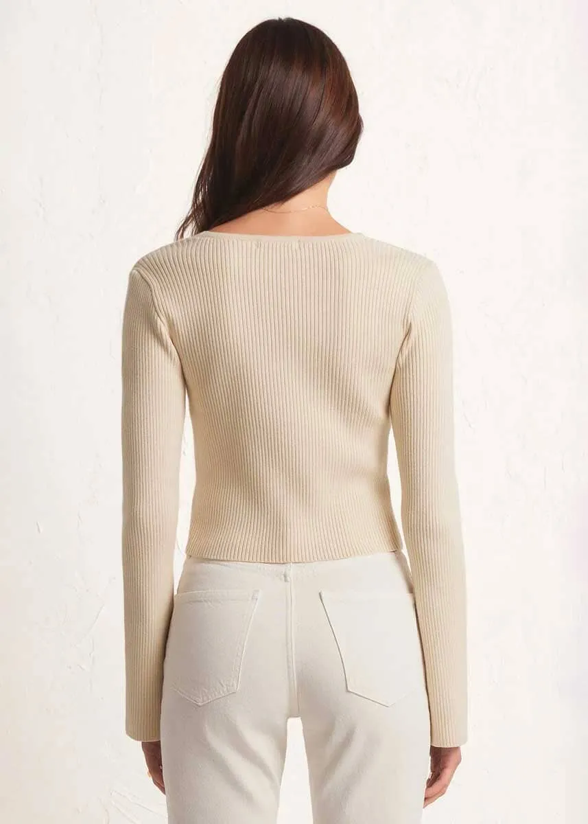 Ines Sweater Top - Oat Milk