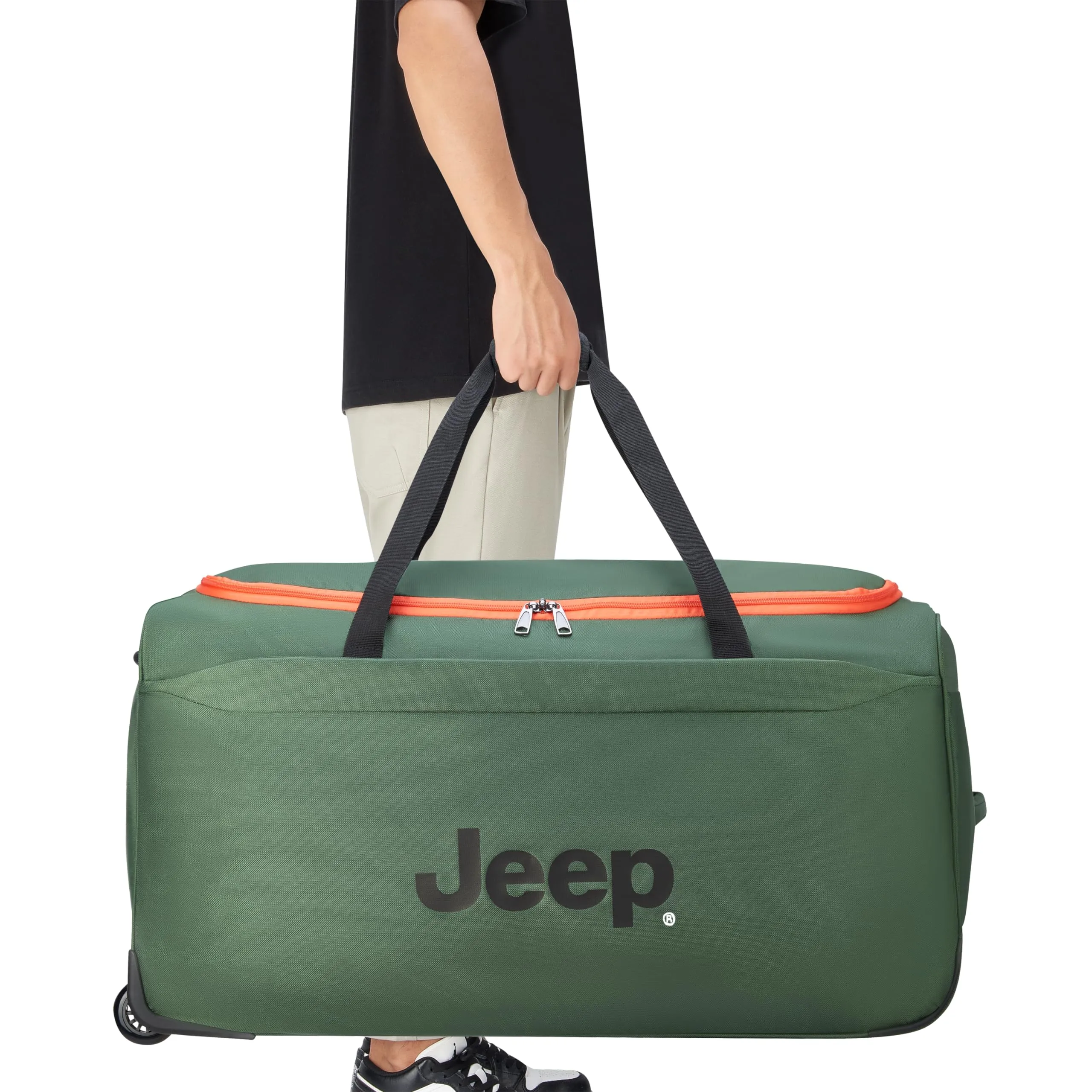 Jeep Js009d Two Wheel Rolling Travel Duffle Bag (20-Inch)  