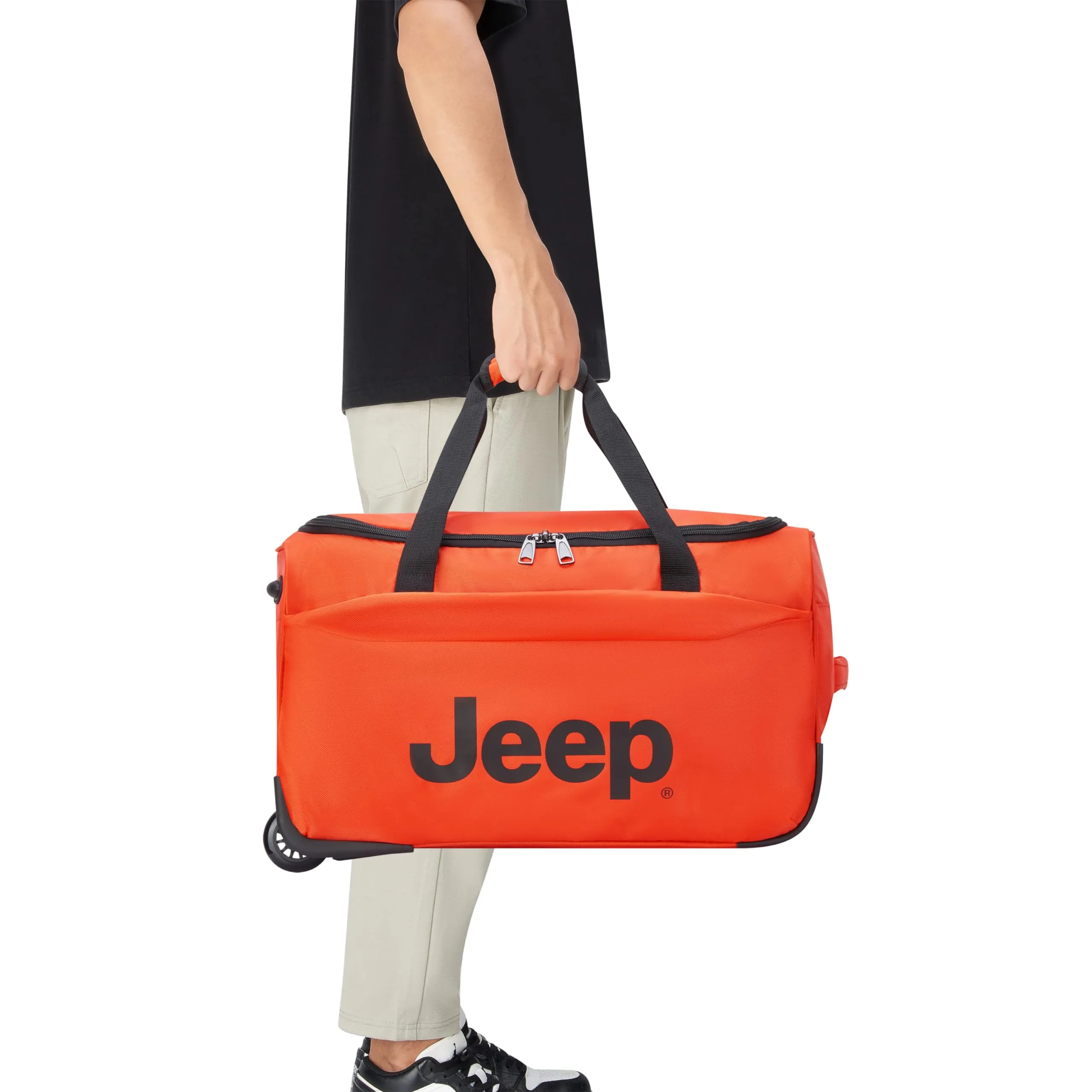 Jeep Js009d Two Wheel Rolling Travel Duffle Bag (20-Inch)  