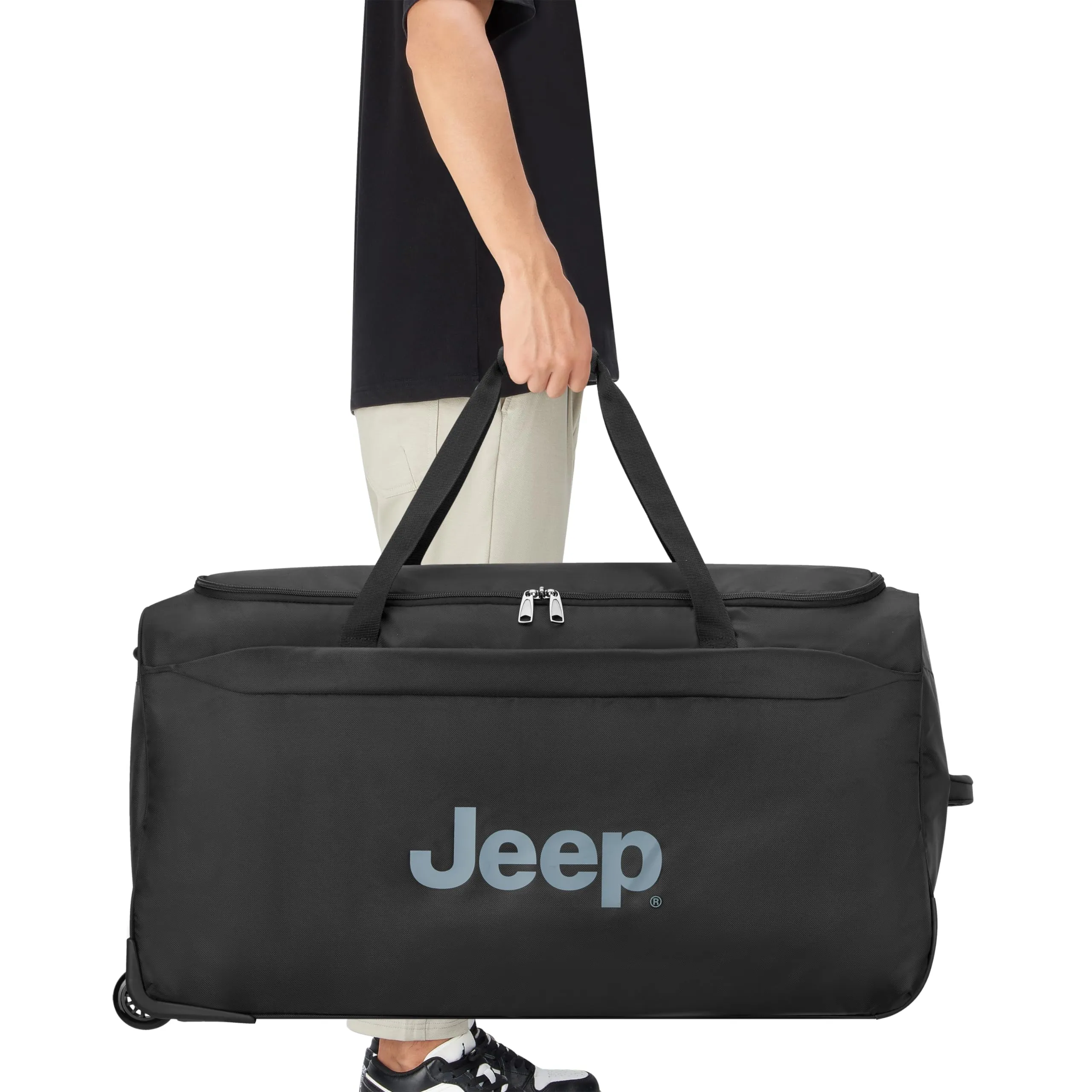 Jeep Js009d Two Wheel Rolling Travel Duffle Bag (27 Inch)  