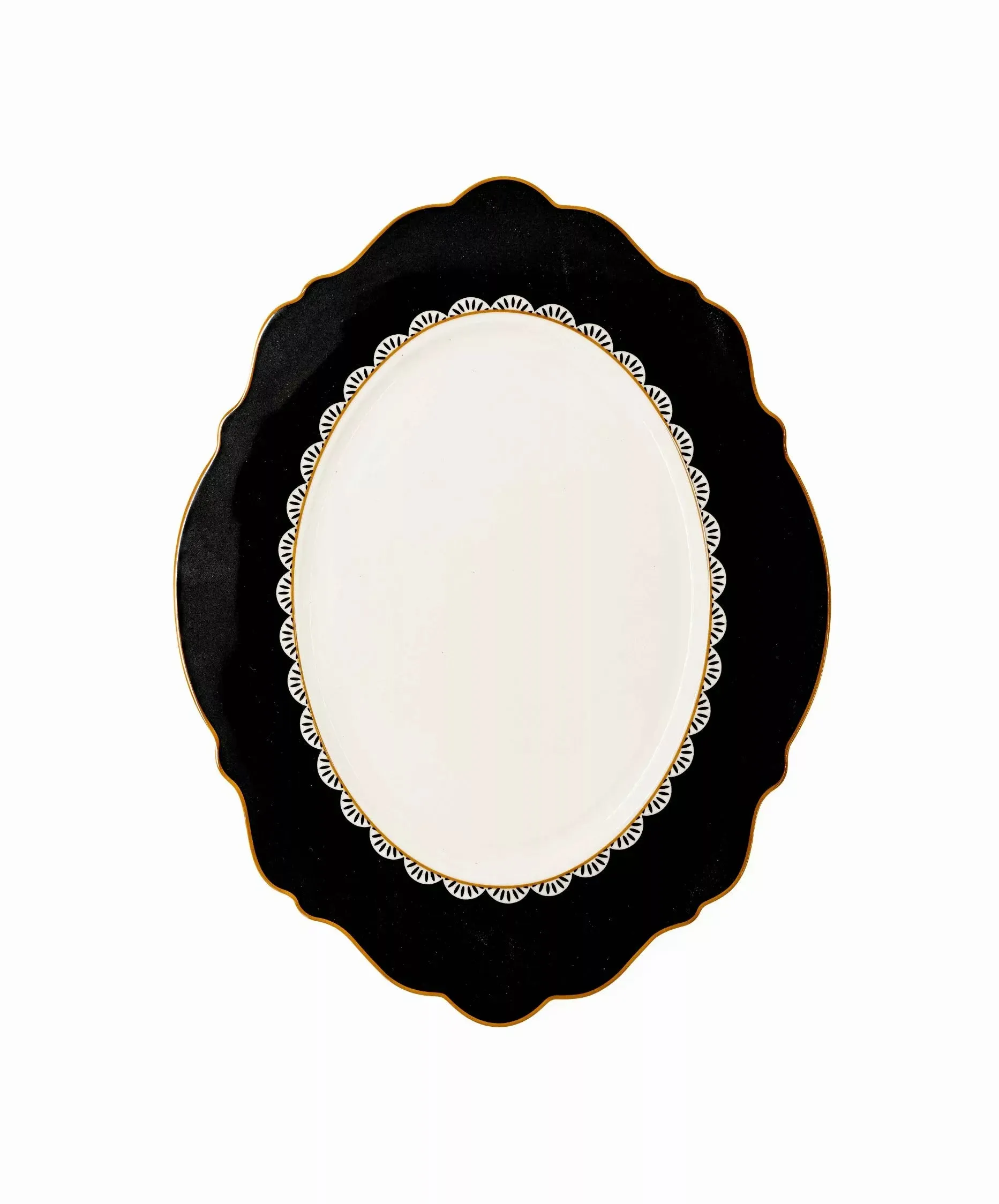 Jenna Clifford -7242 Black Rose Oval Platter