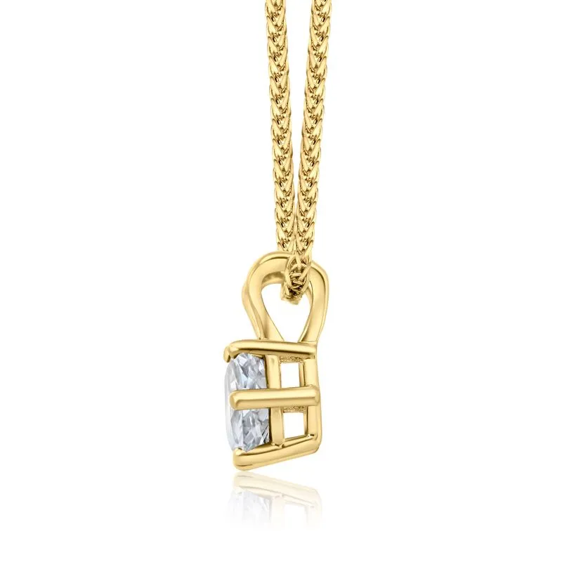 Jessica Pendant 14K Gold with White Zircon