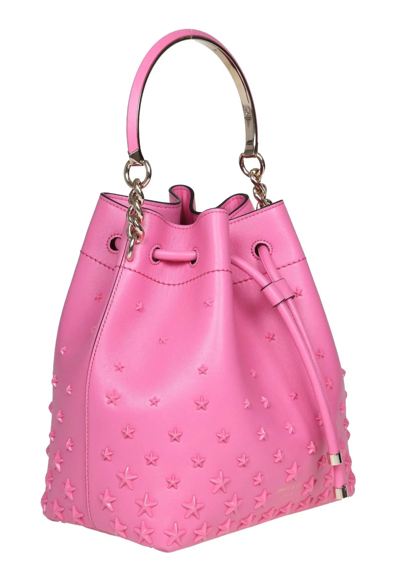 Jimmy Choo Star Stud Drawstring Bucket Bag