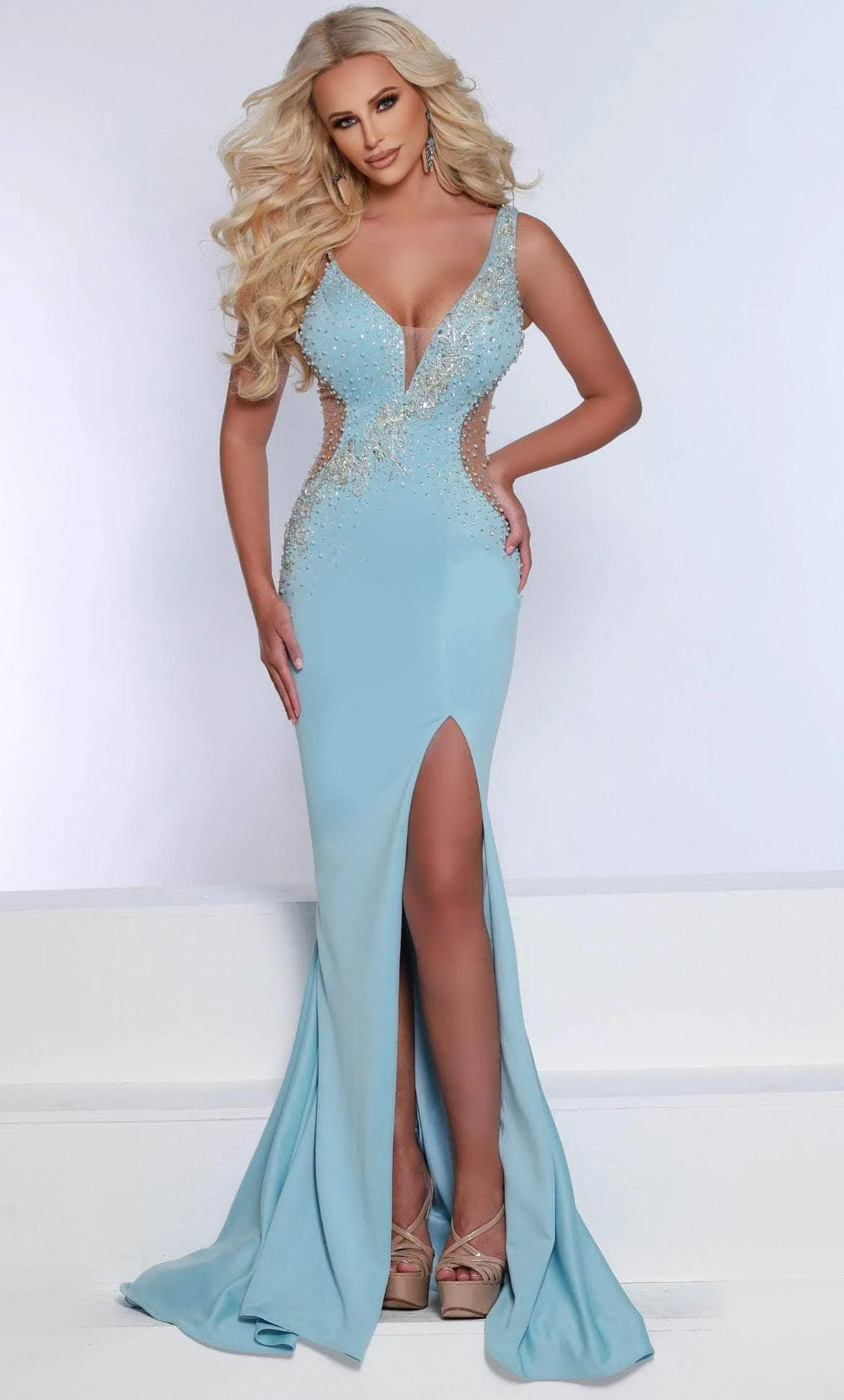 Johnathan Kayne 2674 - Illusion Beaded Evening Gown