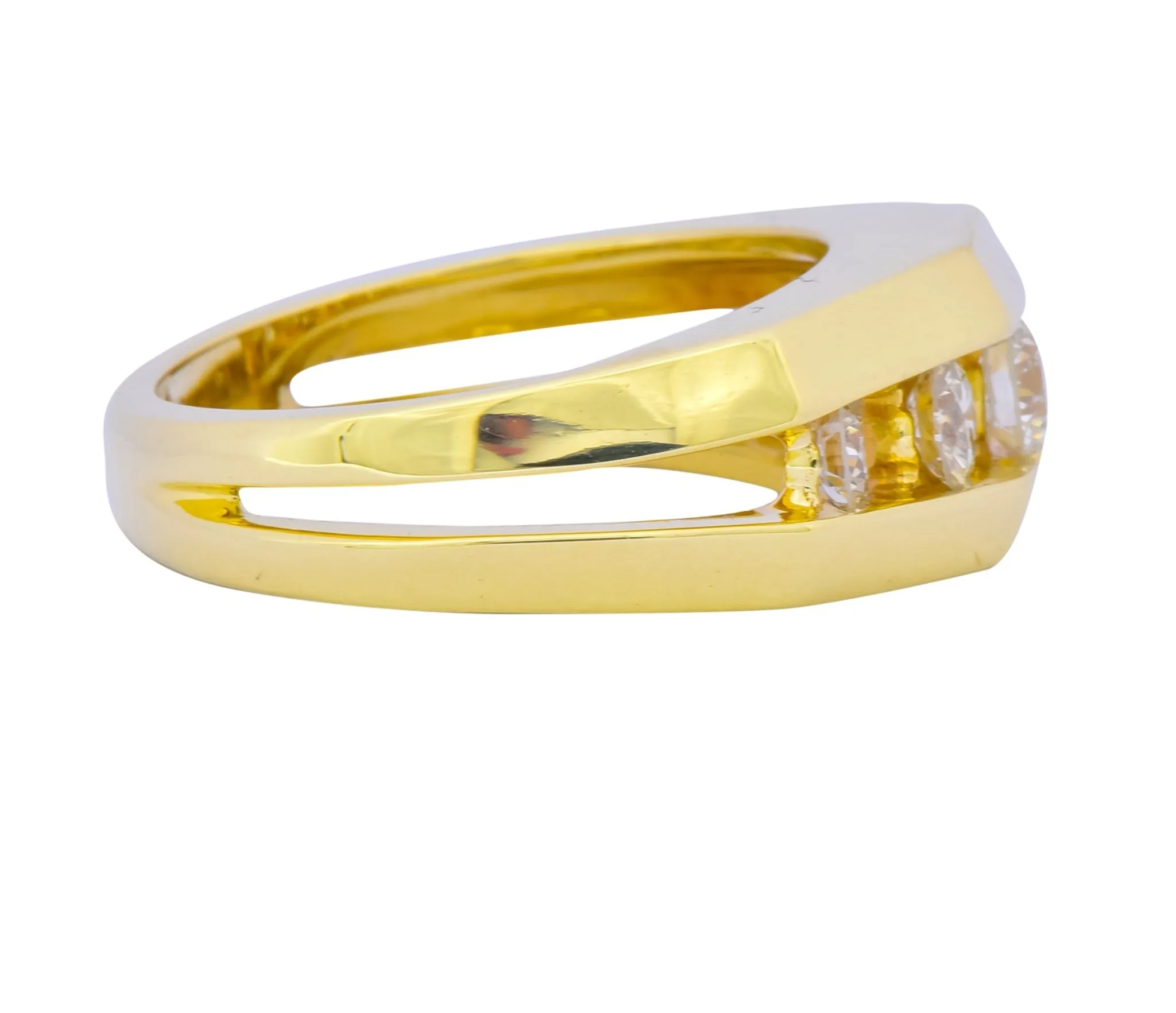 Jose Hess 0.91 CTW Diamond 14 Karat Gold Unisex Band Ring