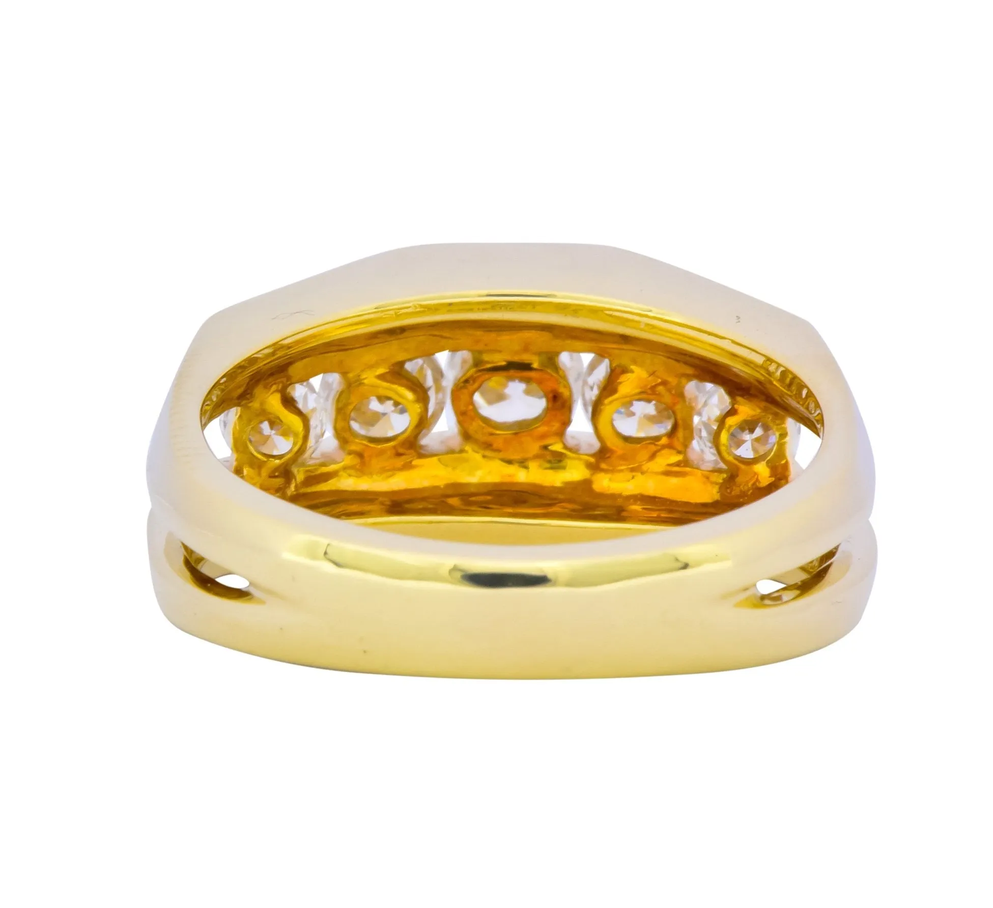 Jose Hess 0.91 CTW Diamond 14 Karat Gold Unisex Band Ring