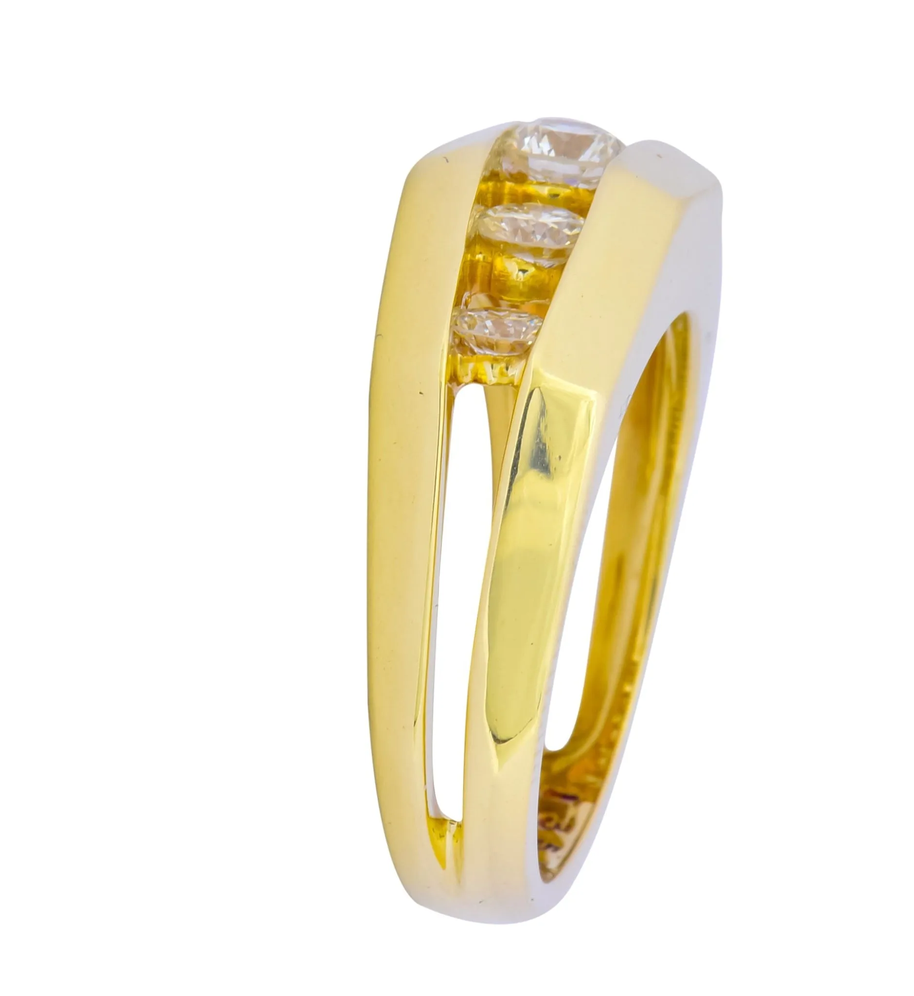 Jose Hess 0.91 CTW Diamond 14 Karat Gold Unisex Band Ring