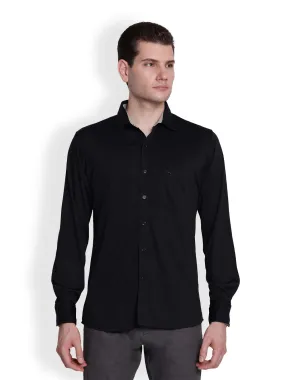 JUMP USA Men Black & Grey Solid Polyester Casual Shirts