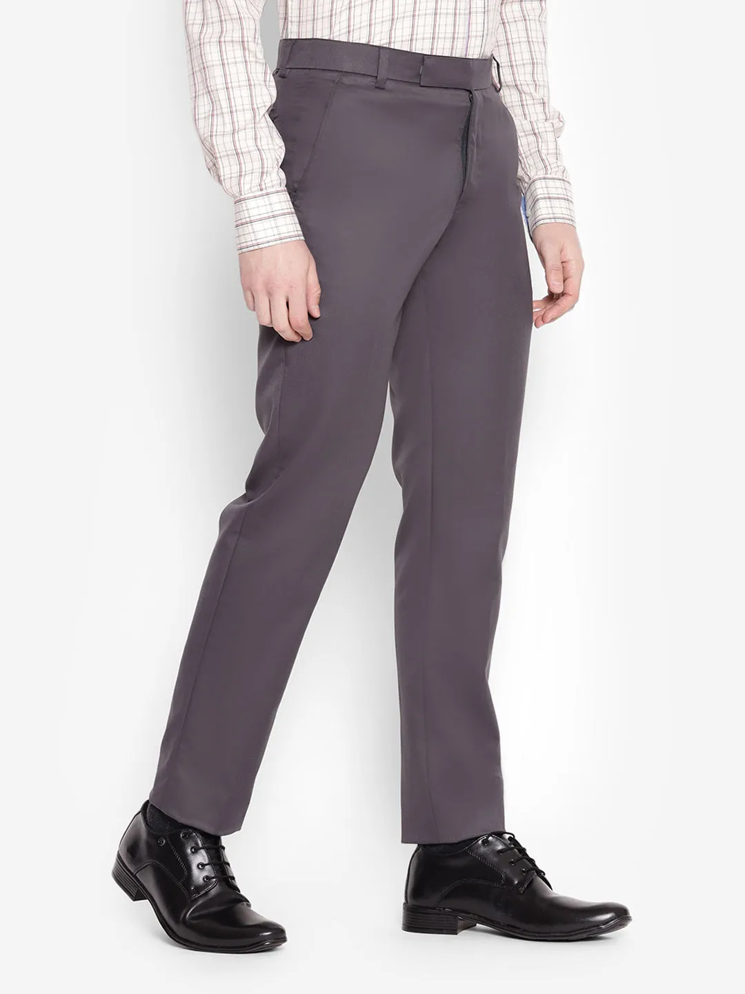 JUMP USA Men Grey Casual Regular Fit Trousers