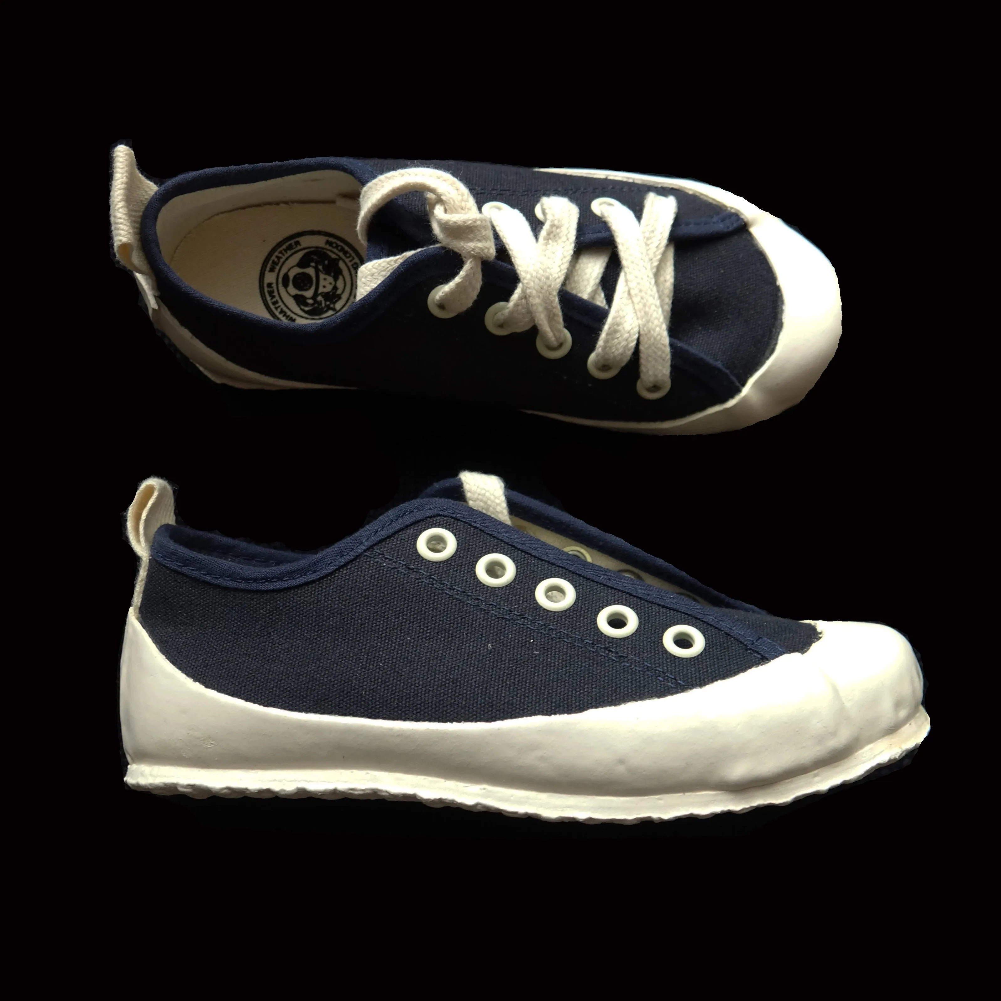 KIDS MARINE DECK SHOE - NAVY/ECRU