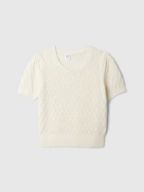 Kids Pointelle Sweater Top