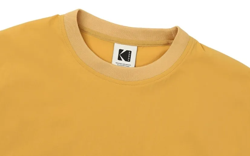 KODAK  |Unisex Nylon Street Style U-Neck Plain Short Sleeves Logo