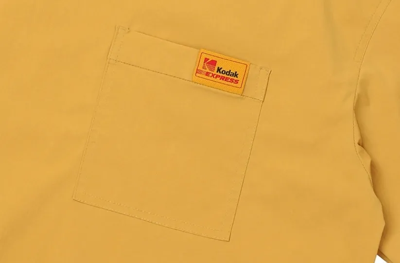 KODAK  |Unisex Nylon Street Style U-Neck Plain Short Sleeves Logo