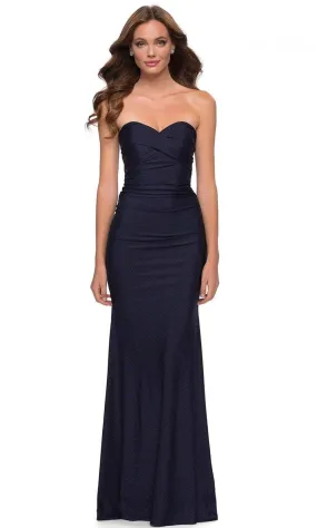 La Femme 29851SC - Stra[;ess Sheath Evening Gown