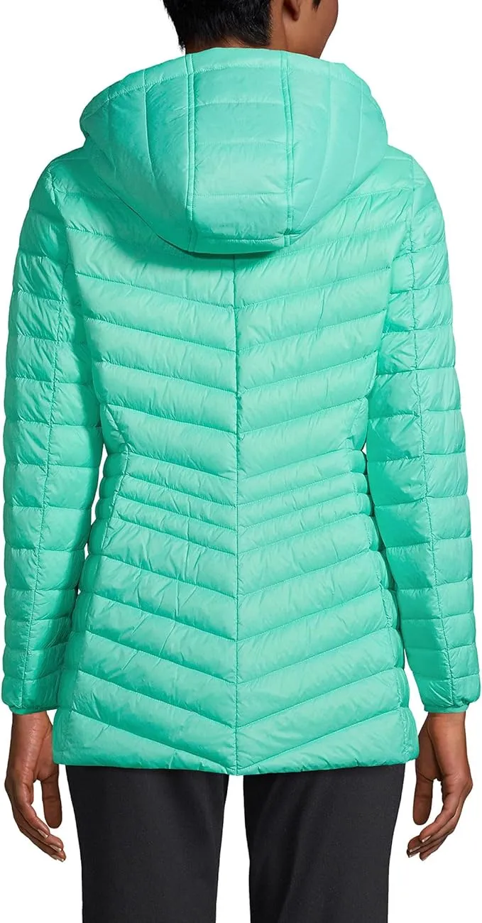 Lands End Womens Ultralight Packable Down Long Jacket