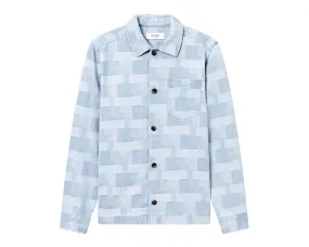 Les Deux Layton Denim Jacquard Overshirt