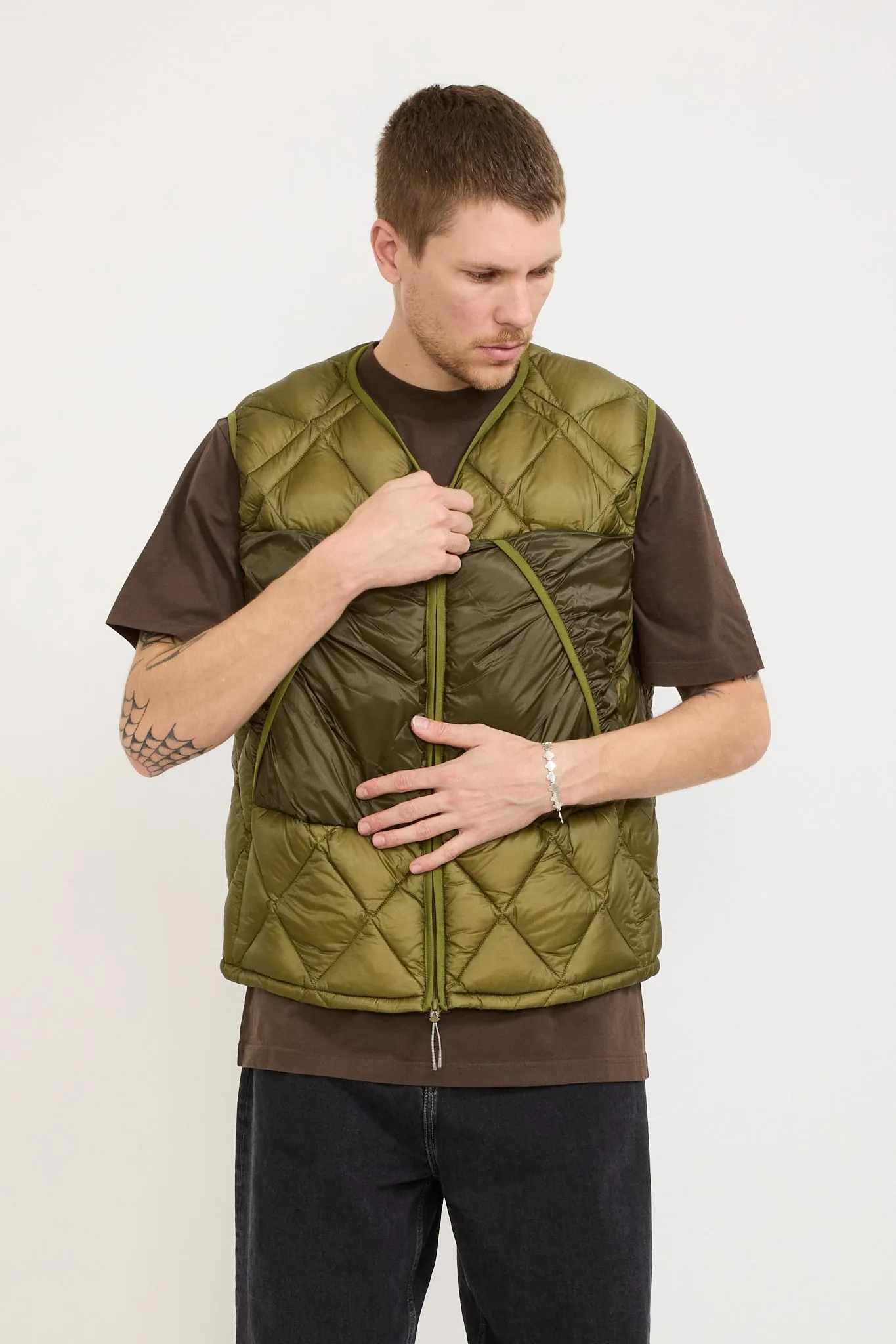 Light Down Vest Olive Branch