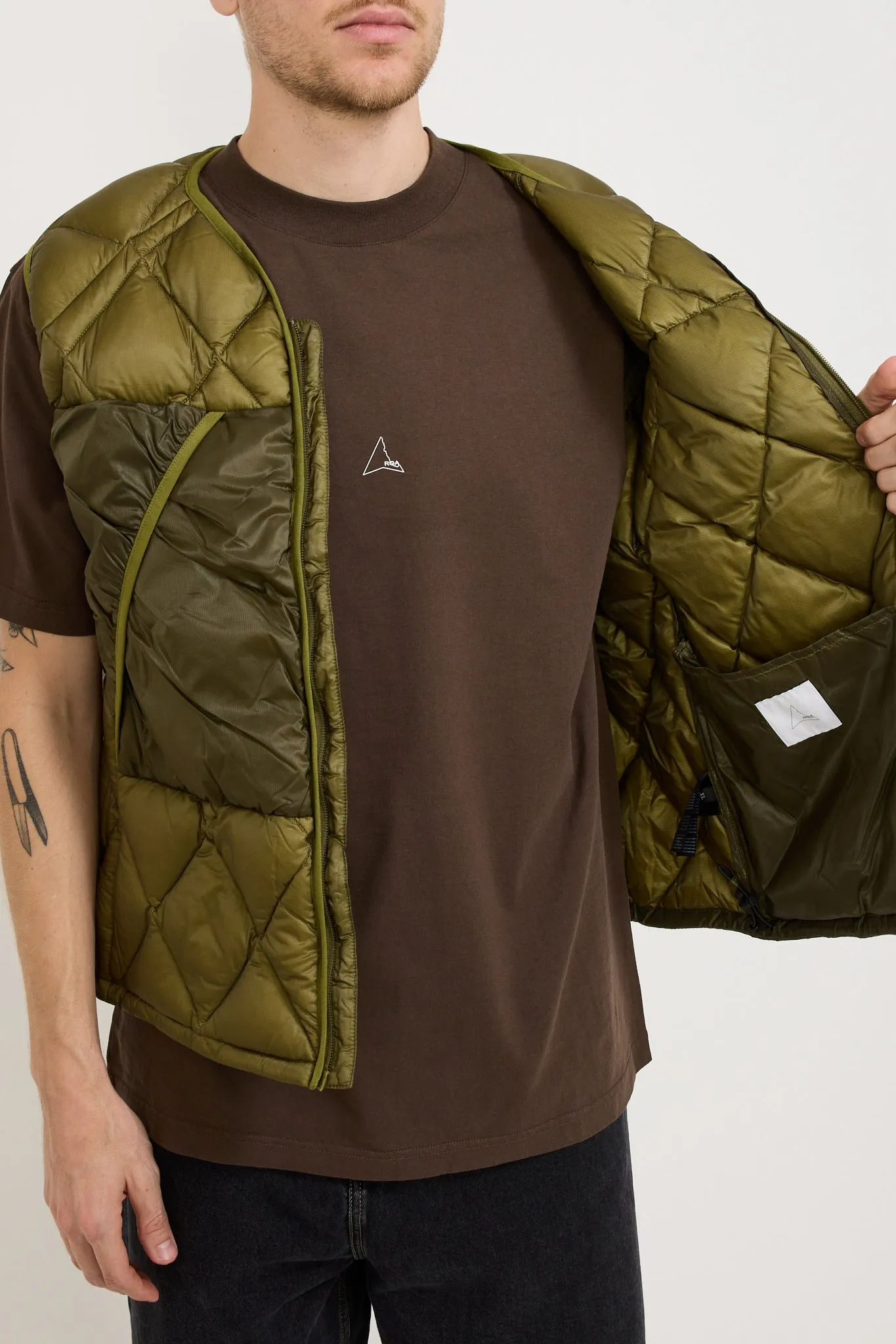 Light Down Vest Olive Branch