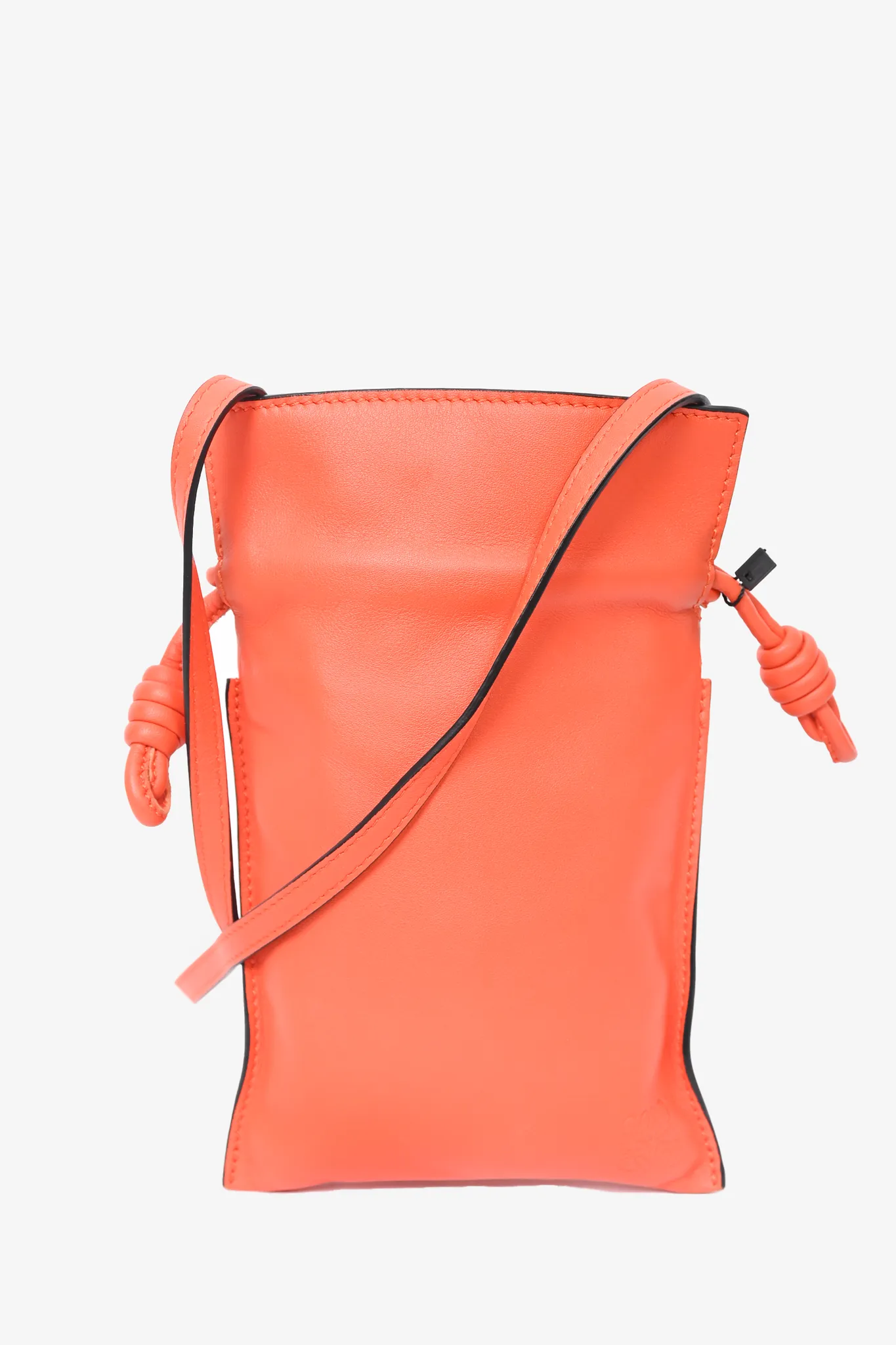 Loewe 2022 Orange Leather Pocket Pouch Crossbody Bag