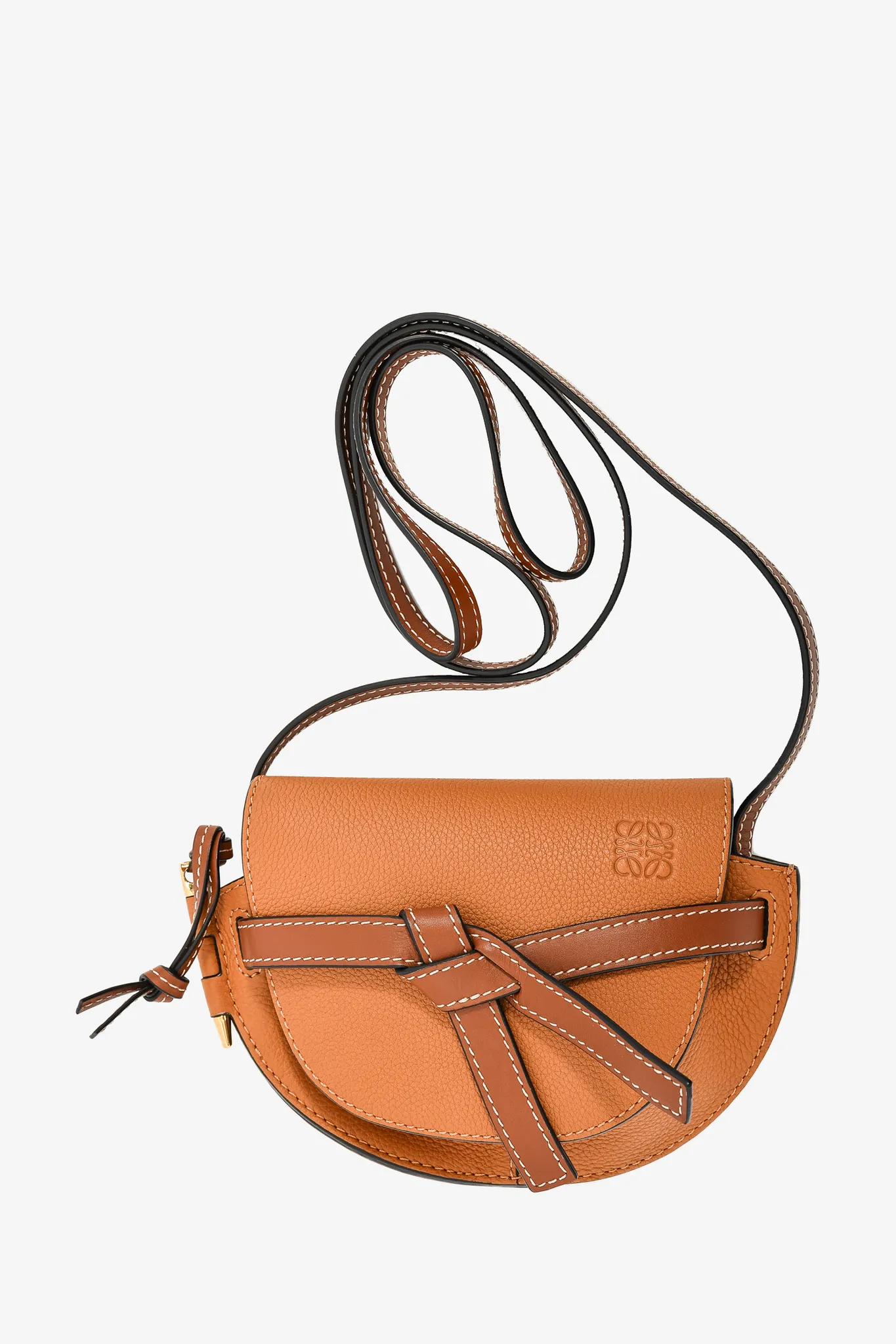 Loewe Brown Leather Mini 'Gate' Crossbody