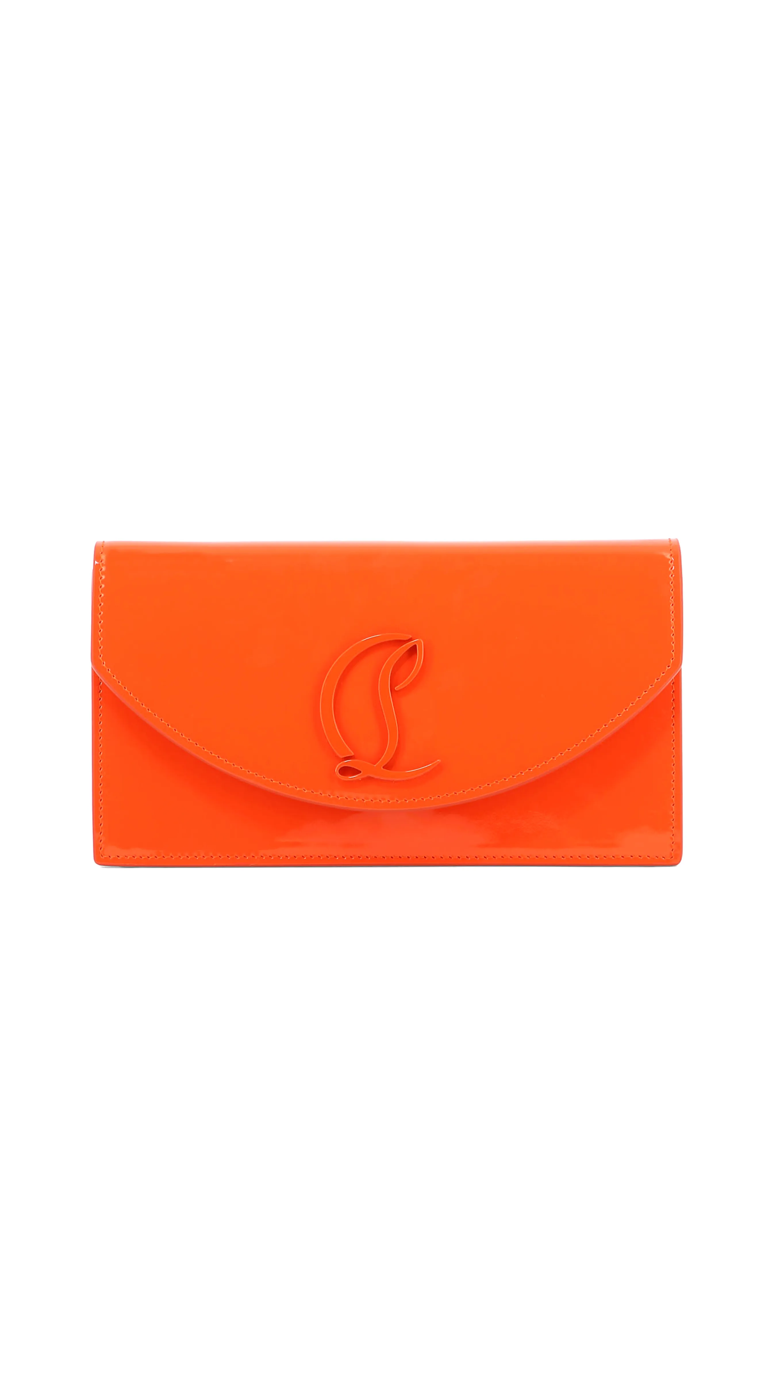 Loubi54 Patent Leather Clutch - Orange