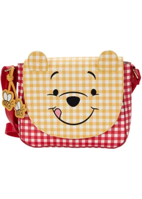 Loungefly Disney Winnie The Pooh Gingham Crossbody Bag Yellow