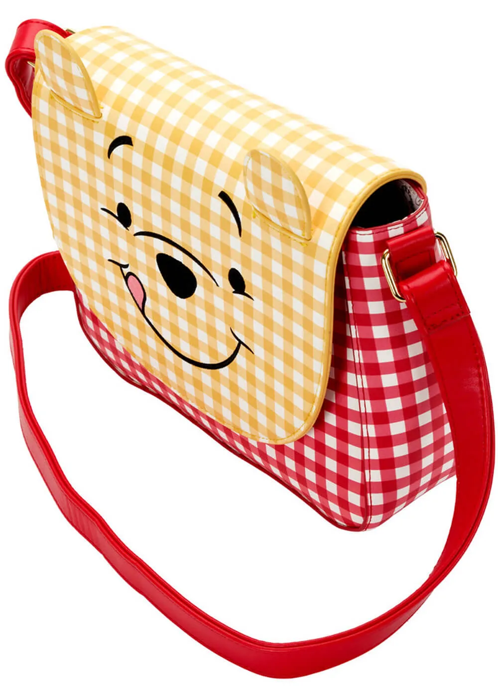 Loungefly Disney Winnie The Pooh Gingham Crossbody Bag Yellow