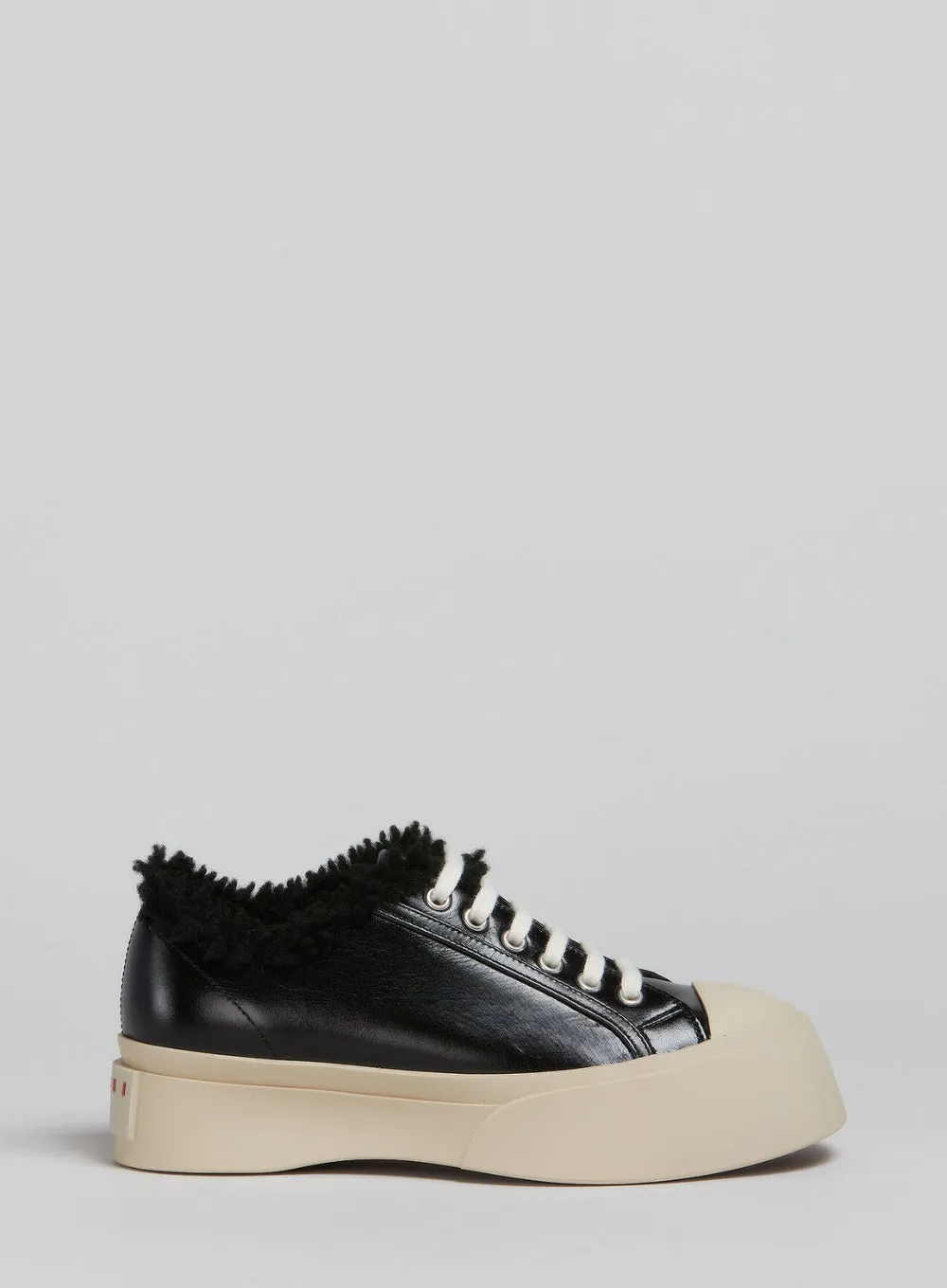 MARNI | Pablo Lace-Up Shearling Trim Sneaker