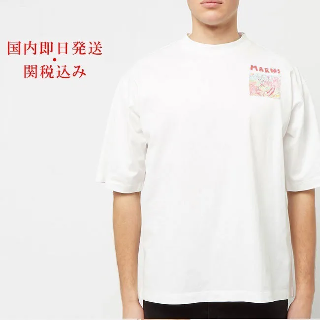 MARNI  |Crew Neck Unisex Street Style Cotton Short Sleeves Logo