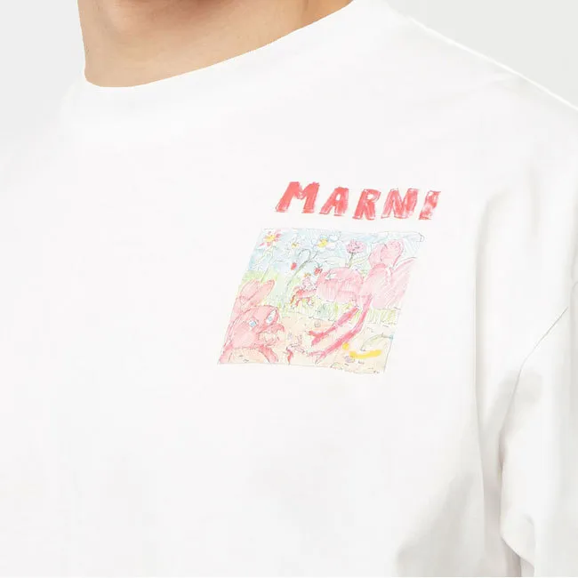 MARNI  |Crew Neck Unisex Street Style Cotton Short Sleeves Logo