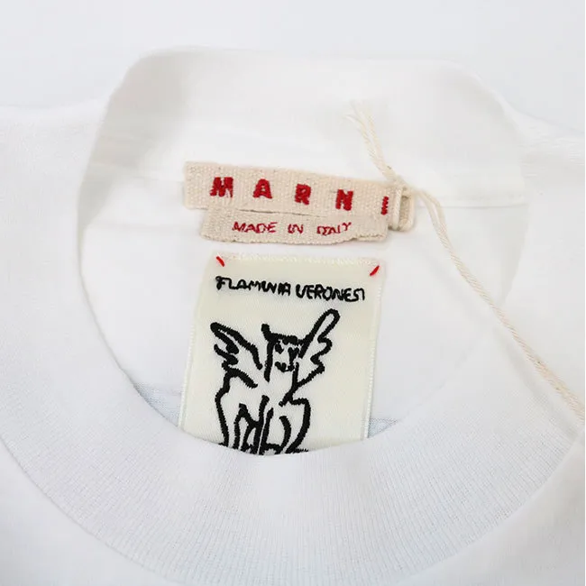 MARNI  |Crew Neck Unisex Street Style Cotton Short Sleeves Logo