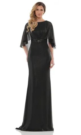 Marsoni by Colors MV1130 - Sheer Caped Evening Gown