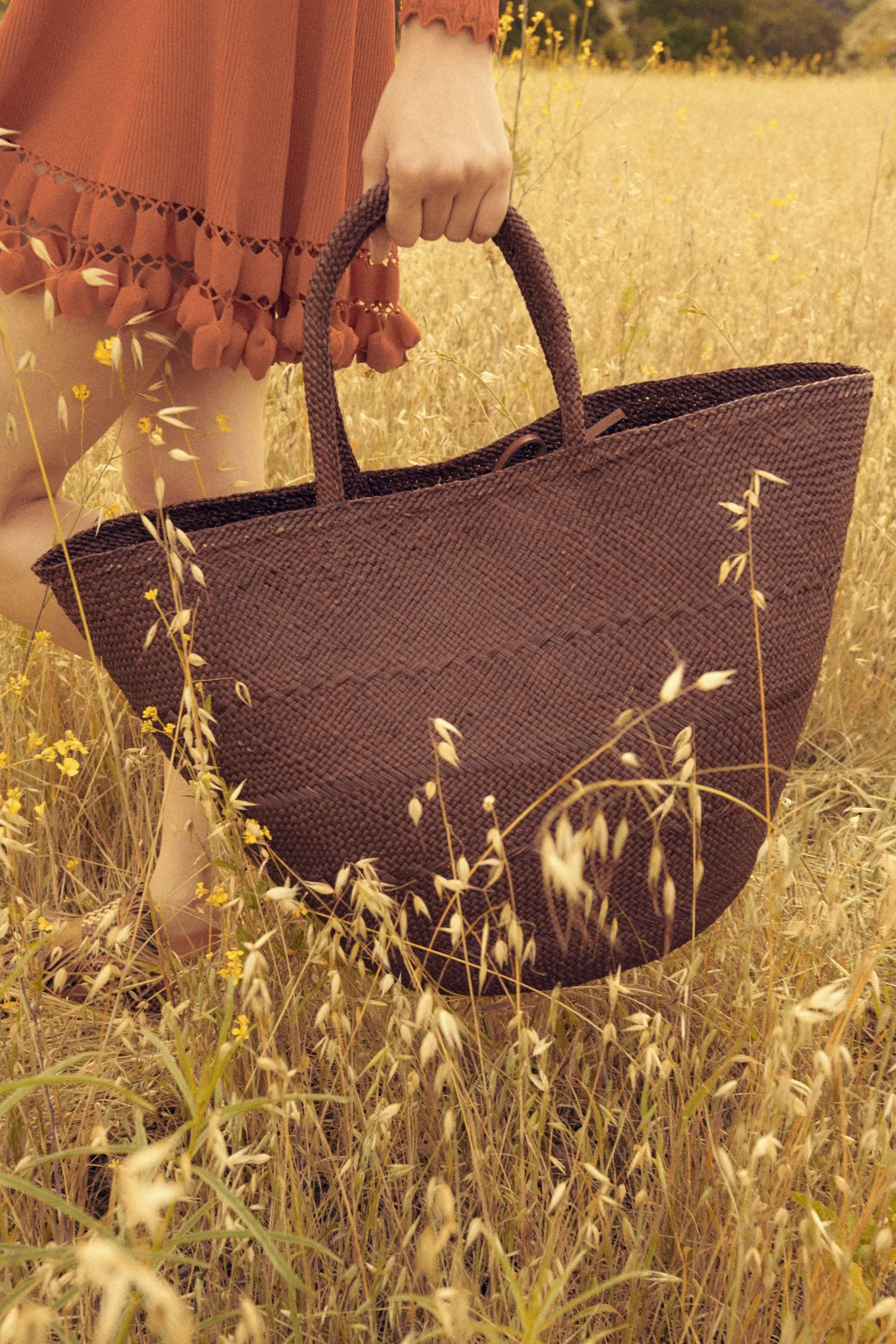 Marta Large Basket Tote - Chocolate