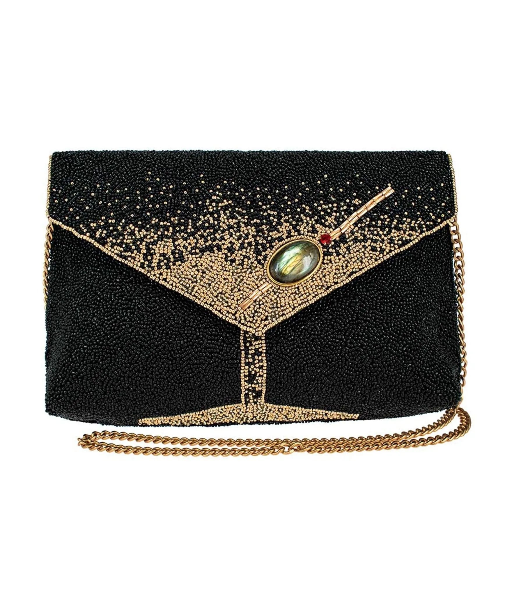 Mary Frances Olive You Crossbody Clutch