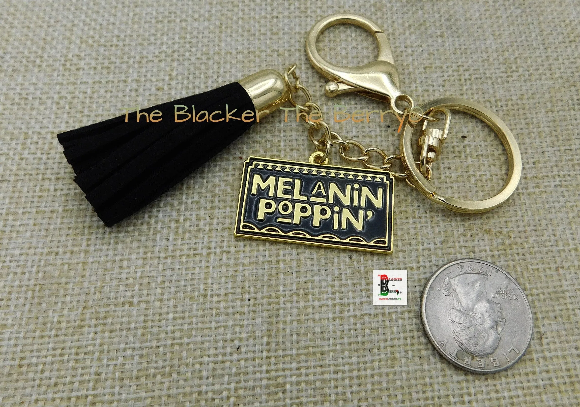 Melanin Keychains Black Gold Accessories Black Owned