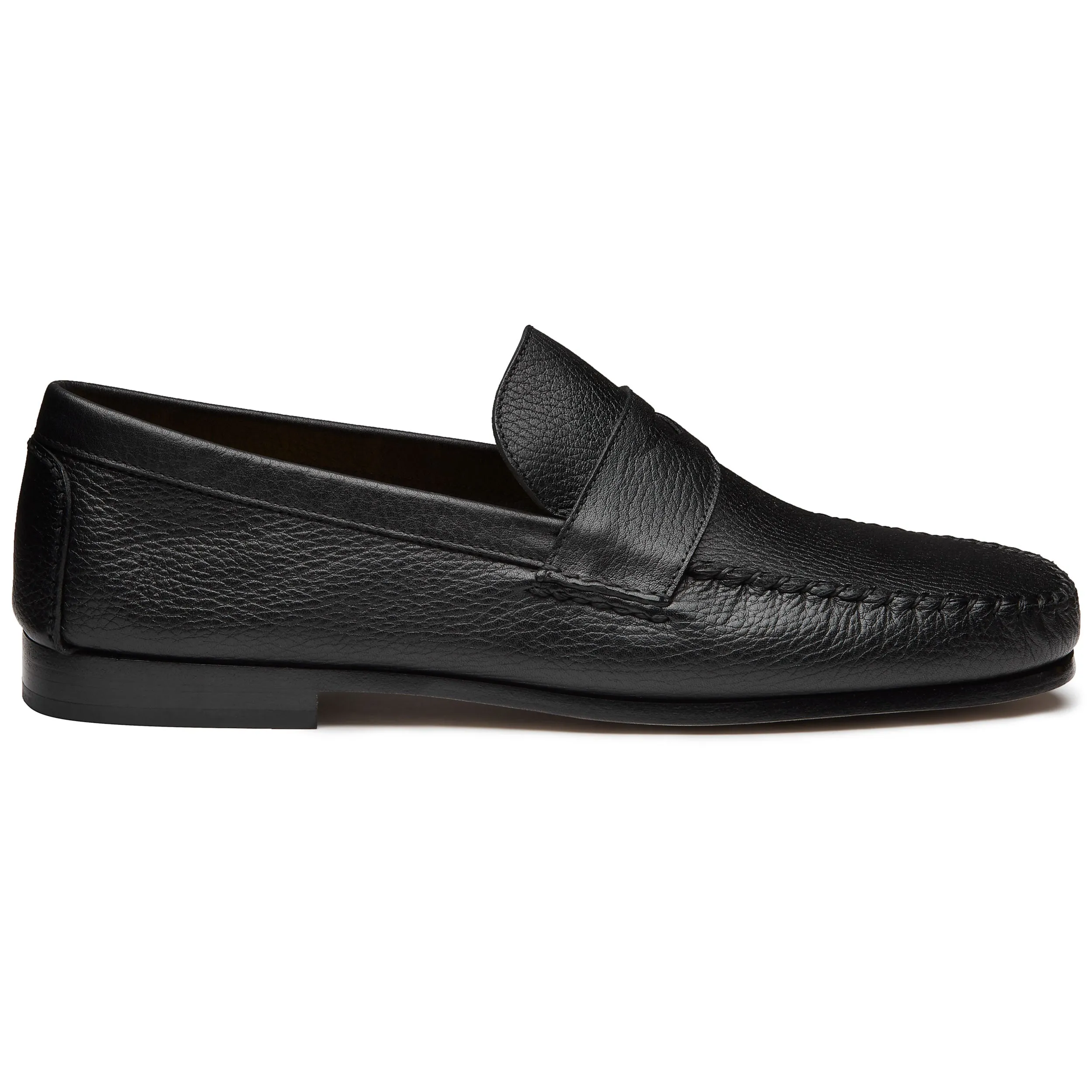 Men's Black Casual Leather Moccasin Shoes